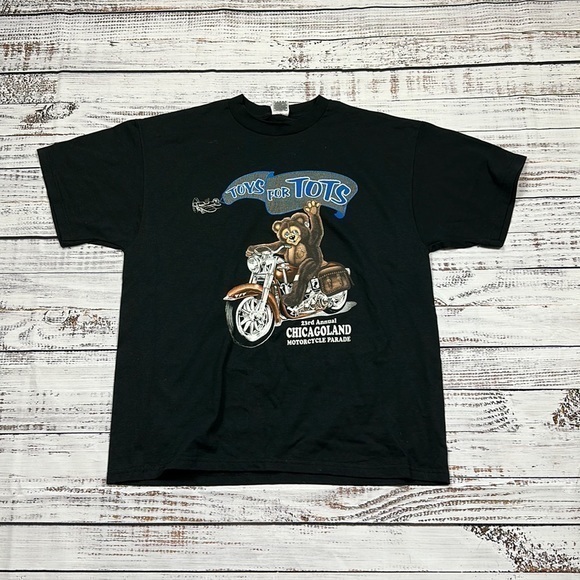 Toys for tots 2000 Chicago motorcycle parade t-shirt xl vintage y2k - Picture 1 of 5